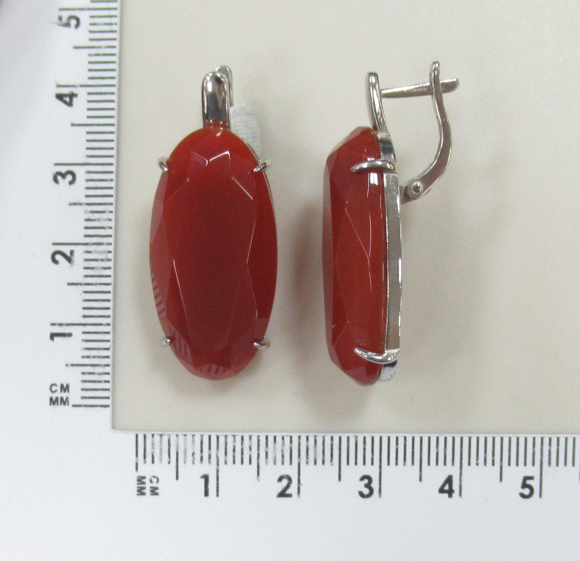 Серебряные серьги с агатами